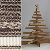 Meuble en carton objets décoration