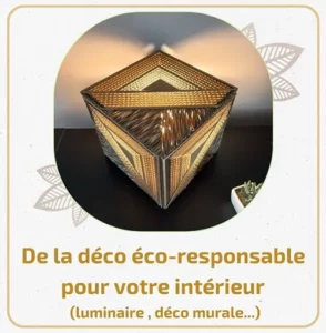 Déco éco-responsable pour votre intérieur en carton recyclé réalisé en charente maritime